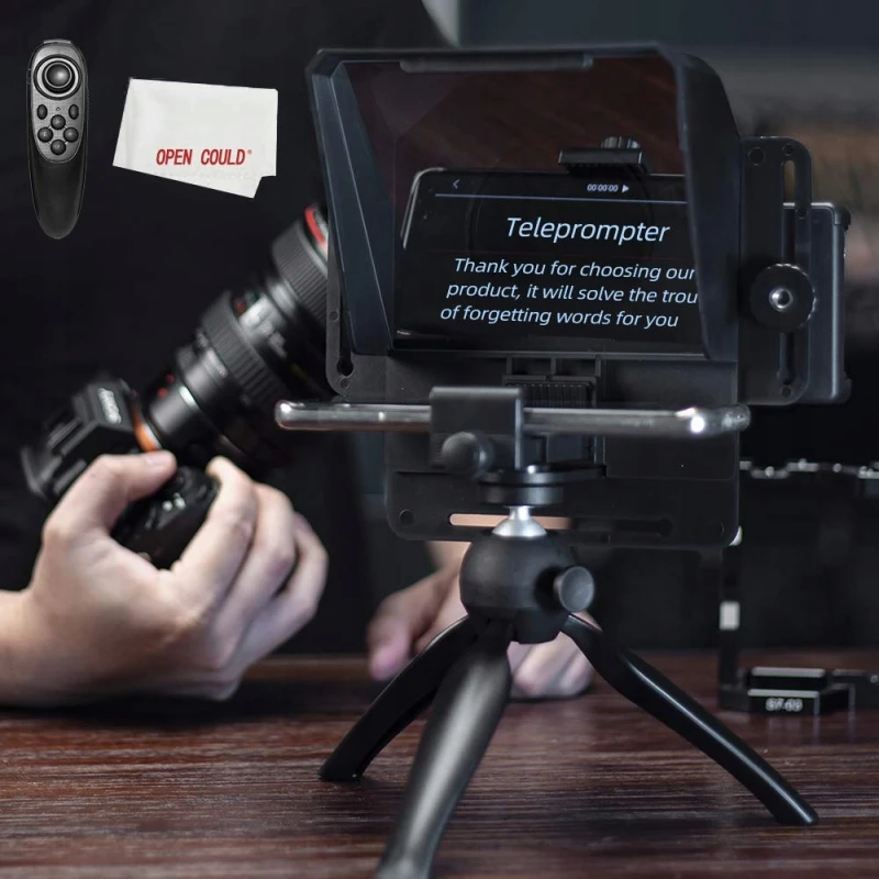 AMBITFUL Mini Teleprompter do telefonu i DSLR regulowany