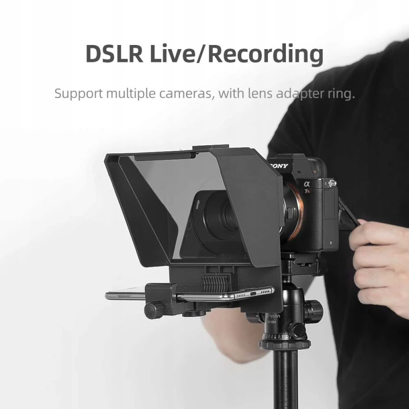 AMBITFUL Mini Teleprompter do telefonu i DSLR regulowany