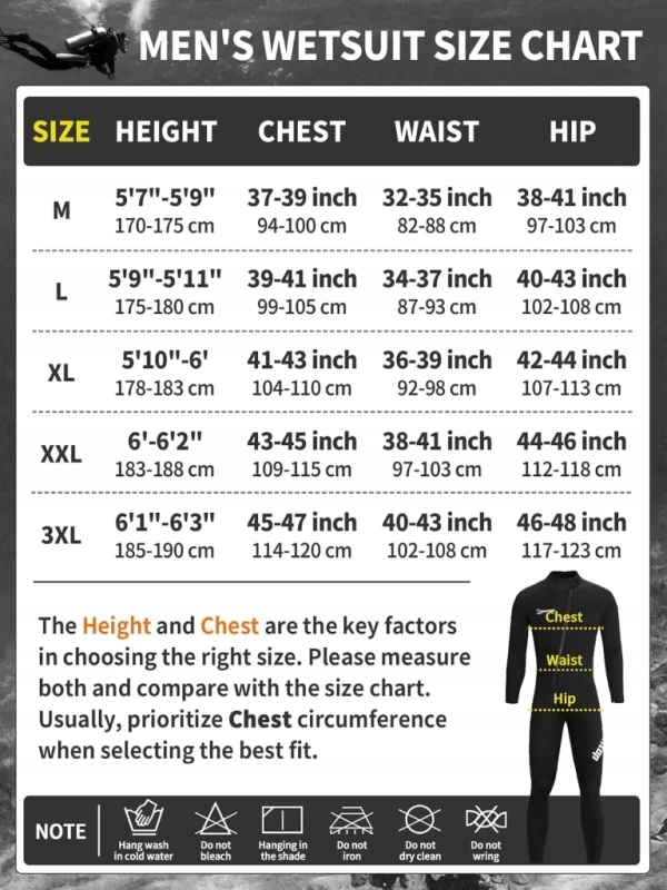 Owntop kombinezon neoprenowy 5/4 mm XL do nurkowania i surfingu
