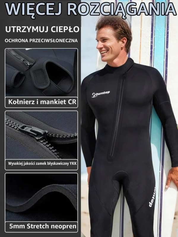Owntop kombinezon neoprenowy 5/4 mm XL do nurkowania i surfingu