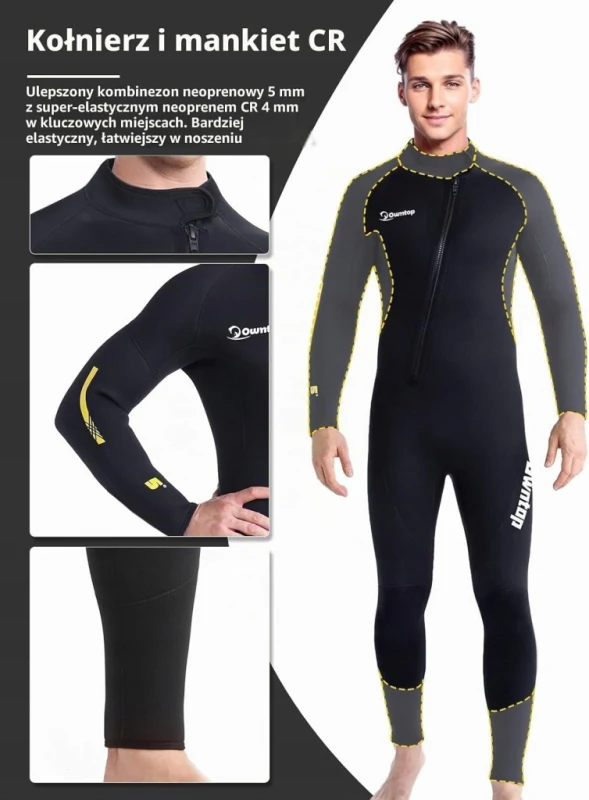 Owntop kombinezon neoprenowy 5/4 mm XL do nurkowania i surfingu