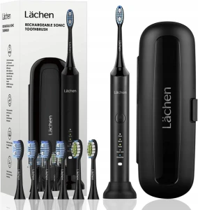 Lächen szczoteczka soniczna do zębów 5 trybów 6 końcówek IPX7 etui