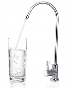 DEWIN kran do filtra wody 1/4" stal nierdzewna chrom 360° RO kuchenny