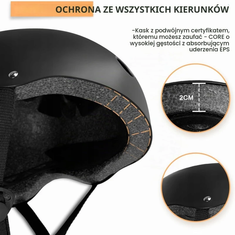 LeapBeast kask rowerowy S 50-54 cm deskorolka hulajnoga rolki BMX EN1078