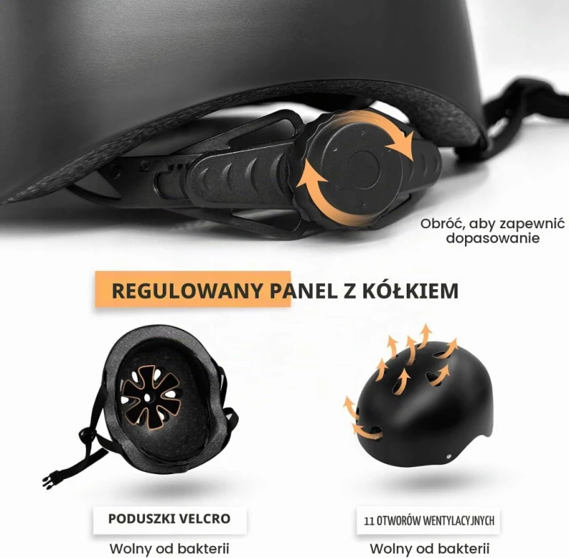 LeapBeast kask rowerowy S 50-54 cm deskorolka hulajnoga rolki BMX EN1078