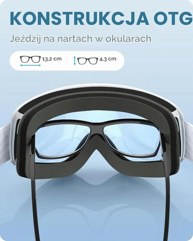 Findway gogle narciarskie dziecięce OTG 5-16 lat UV400 anti-fog