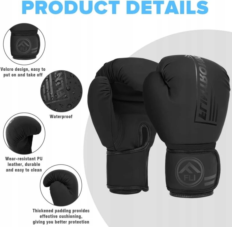 Flintronic rękawice bokserskie 12 oz Muay Thai MMA kickboxing