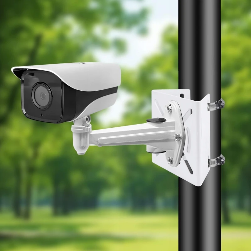Guosiyao uchwyt masztowy do kamery CCTV 2 obejmy do 20 cm stal nierdzewna