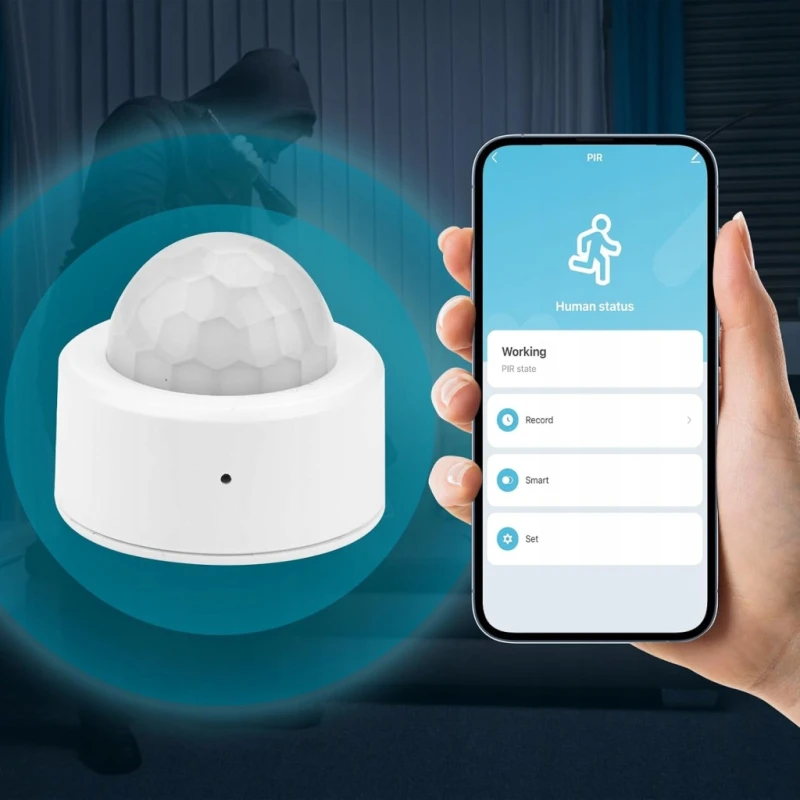 Heemol czujnik ruchu Zigbee PIR z czujnikiem światła 2w1 smart home