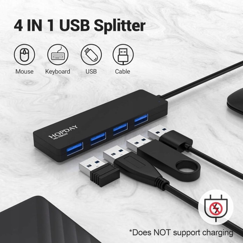 Koncentrator, HUB USB 3.0 z 4 portami USB, 5 Gbps